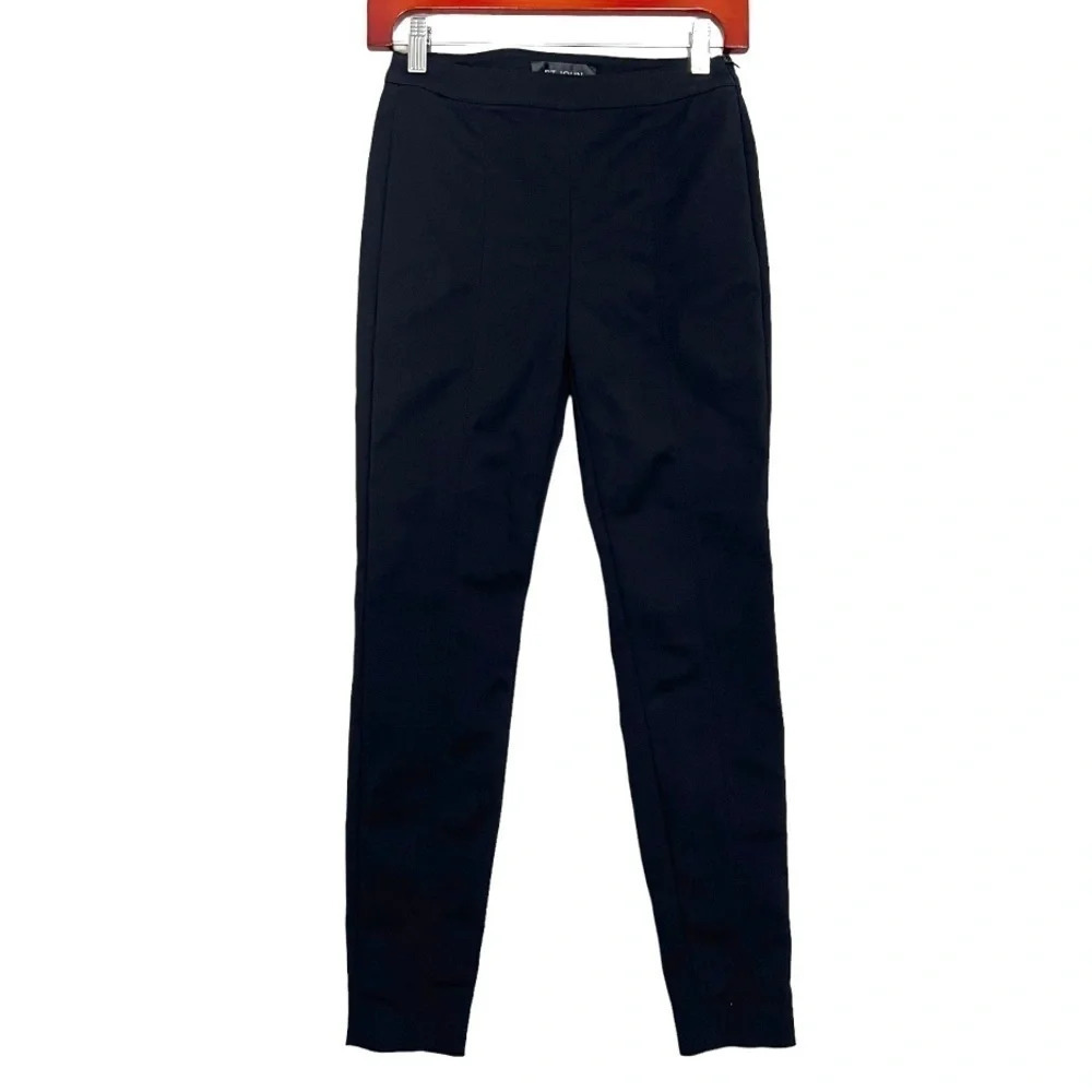 ST. JOHN COLLECTION Ankle Zip Pants Slim Fit Black High Waist Preppy Chic size 0 - Picture 3 of 11